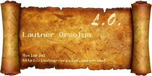 Lautner Orsolya névjegykártya